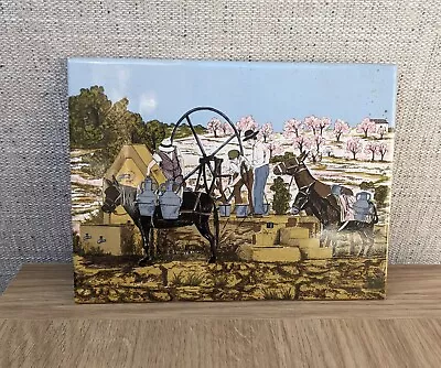 Buy Spanish Working Horses Scene Wall Tile • 4£