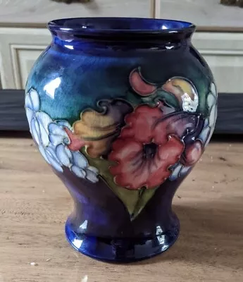 Buy Vintage Moorcroft Pottery Orchid Pattern Balluster Form Vase Mid Century • 155.99£