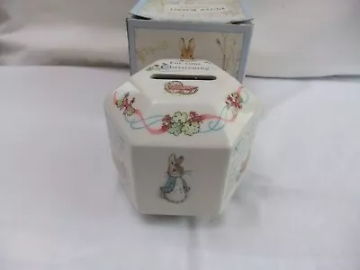 Buy Vintage Peter Rabbit Wedgwood Money Box Vintage Christening Baby Gift Boxed • 14£