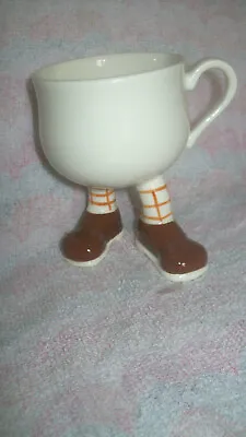 Buy Carlton Walking Ware Lustre Pottery 1980 Cup Long Legs Brown Shoes Checked Socks • 18£