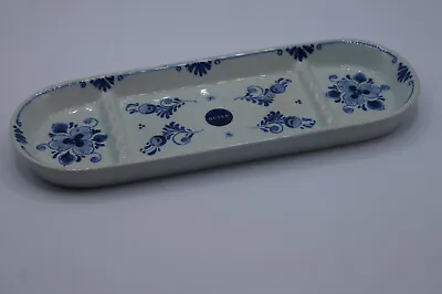 Buy A Lovely Vintage Royal Delft Blue & White Roter Tray. • 7.99£