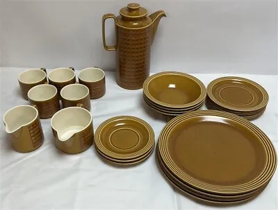 Buy Vintage 1970's Hornsea Pottery Saffron 23 Piece Set, Cups, Plates, Bowls Etc • 12.50£