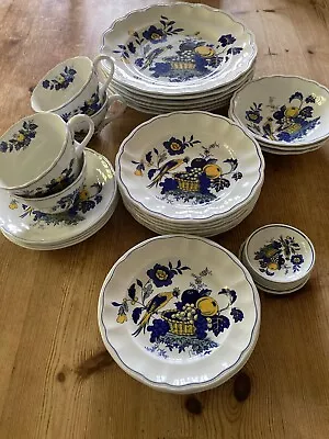 Buy Set Of Blue Bird Spode China In Excellent Condition Including 3 Sizes Of Plates  • 50£
