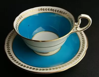 Buy Aynsley Tea Cup And Saucer Laurel Leaf C1019 English Antique C1920s • 13.85£