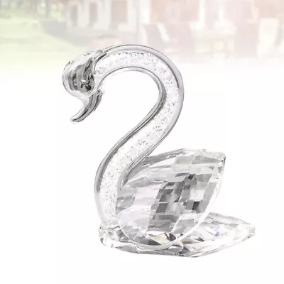 Buy  Swan Figurine For Decoration Crystal Home Office Ornament Small Animals • 11.18£