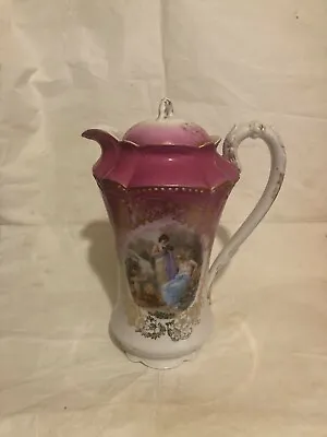 Buy Lovely Coffee Pot Royal Bavarian China Classical Scene Approx. 9 Ins Tall • 39.99£