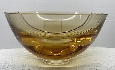 Buy Caithness Glass Bowl , Amber With Stripes • 12£