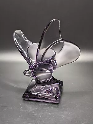 Buy Baccarat Butterfly Light Purple Glass Crystal Figurine Paperweight On Stand • 117.90£