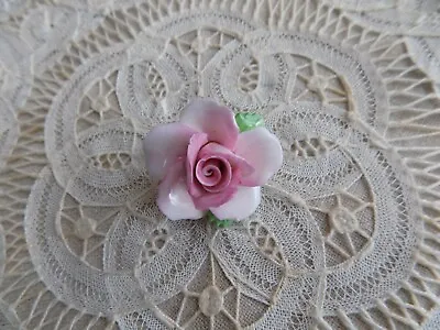 Buy Vintage Royal Adderley Floral Bone China Pink Rose Brooch Made In England • 15.14£