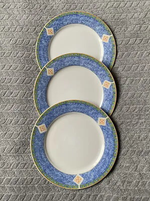 Buy Vintage Set Of 3 Royal Norfolk Small Plates Blue Yellow And White - See Desc • 9.99£
