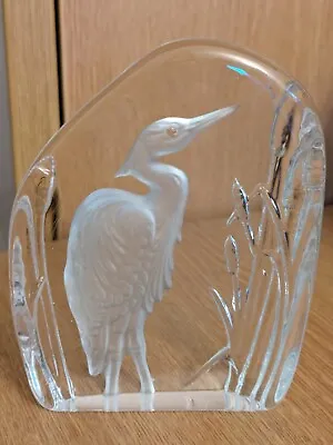 Buy Wedgwood Reverse Etched Heron Paperweight. Good Condition. • 15£