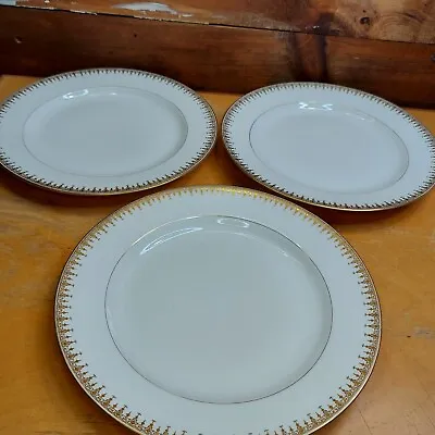 Buy Gold Limoges Dinner Plates Antique French WM Guerin Dinnerware 1900's China • 41.80£