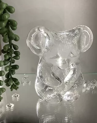 Buy Kosta Boda, Swedish Clear Glass Koala Bear Flat Back Figurine • 24.95£
