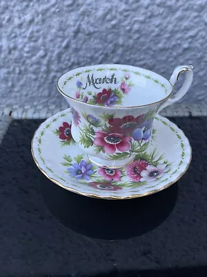 Buy Royal Albert Flower Of The Month March Teacup & Saucer Bone China Display Set!  • 12.50£