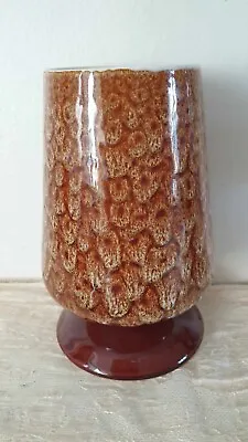 Buy Vintage New Devon Pottery Honeycomb Glaze Vase  - Retro • 8£