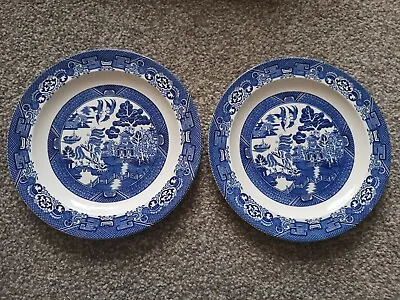 Buy 2 X Woods Ware Willow Small Dinner Plates / Side Plates • 6£