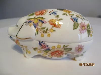 Buy Aynsley Cottage Garden Fine Bone China  Pig  Trinket Dish With Cover. Weighs147g • 7.95£