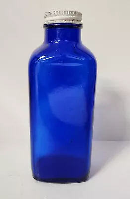 Buy Vintage Blue Cobalt Glass Bottle • 4.72£