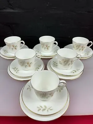 Buy 6 X Royal Doulton Yorkshire Rose Tea Trios Cups Saucers Plates 5 Sets Available • 34.99£