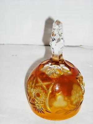 Buy Nachtmann Traube Crystal Glass Amber Cut To Clear Grape Pattern Bell  4 3/4  • 19.20£