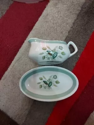Buy Gravy Boat  & Saucer Clovelly Woods Ware Woods & Sons Excellent Condition • 7.99£