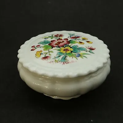 Buy Vintage Coalport Ming Rose Round Lidded Trinket Box /Pot 10cm • 3.75£