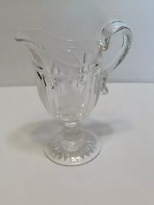 Buy Vintage Cut Glass Grape & Leaf Frosted Creamer Boston & Sandwich Footed • 28.55£