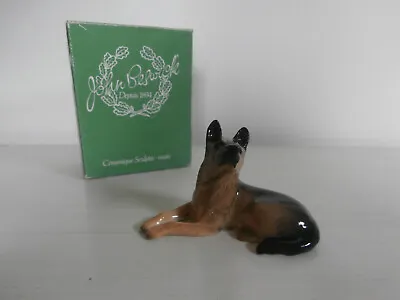 Buy Rare Vintage Beswick England Alsation Dog Glazed Figurine - In Original Box • 25£