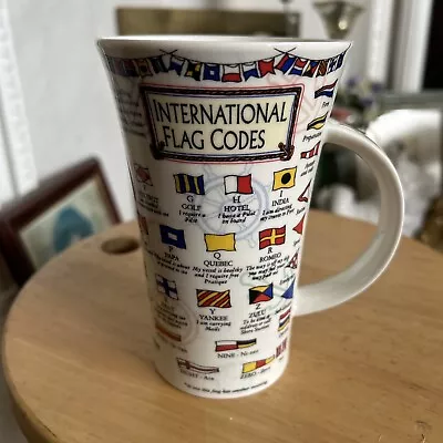 Buy Dunoon International Flag Codes Tall Latte Mug By Caroline Dadd Unused. • 12.90£