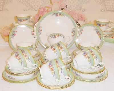 Buy RARE AYNSLEY Bone China Tea Set Service Antique🌸 Crocus  39 Piece Set 1930s🌸 • 195£