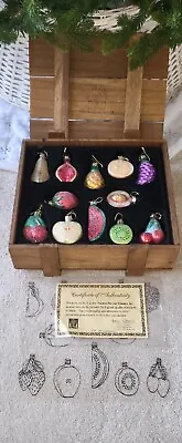 Buy Thomas Pacconi  Christmas Ornaments RARE 2002 - Blown Glass  FROSTED FRUIT. • 18£