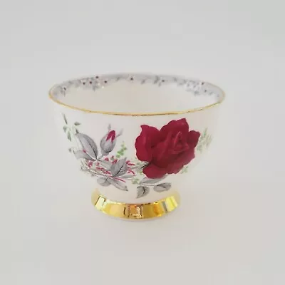Buy Royal Stafford Roses To Remember Open Sugar Bowl, Red Floral, Gray, Gold Trim • 16.12£
