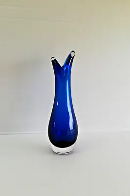 Buy Whitefriars Cased Blue Glass Beak Bud Vase. No. 9556  G. Baxter C1960 • 38£