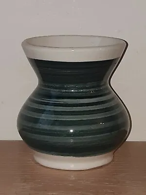 Buy DRAGON POTTERY DEE CEE DC Green White Stoneware Vase Desmond Cooper Studio WALES • 13.95£