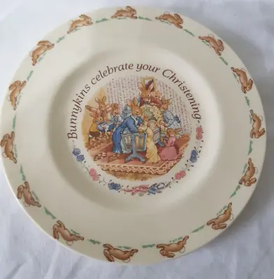 Buy Royal Doulton Bunnykins China Plate , Celebrate Your Christening • 3.99£