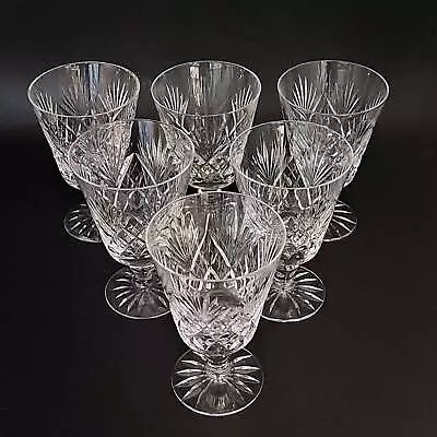 Buy Royal Doulton Juno Pattern Medium Sized Set Of 6 Crystal Wine Glasses. 200ml. • 149.99£