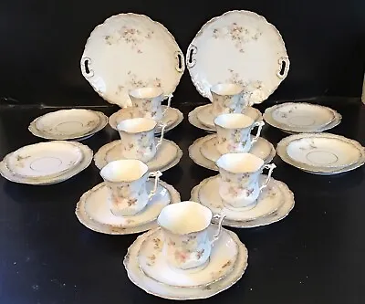 Buy Beautiful  Antique Bone China Extensive Tea Set With Floral Gilt Decor For 7 • 26.50£