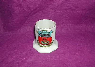 Buy Arcadian Crested China WW1 Shell Case Match Holder. CROMFORD Crest. • 4.99£