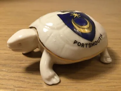 Buy Portsmouth Crested Tortoise Carlton China Stoke On Trent W&R - Crest Ware • 35£