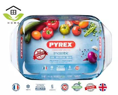 Buy PYREX Irresistible Rectangular Glass Oven Dishes Easy Grip- All Sizes • 17.99£