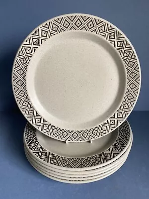Buy Purbeck Pottery Diamond Dinner Plates Set Of 6 • 90£