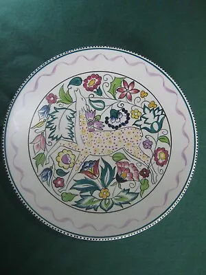 Buy Vintage Poole Pottery Persian Deer  Truda Adams SK Pattern 10.5  Inch Plate VGC. • 25£