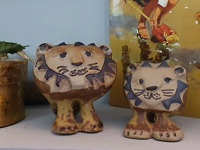 Buy Stamped Tremar Pottery Stoneware Lion & Baby Folk Art Made In Cornwall • 45£