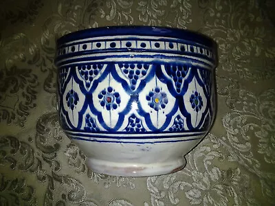 Buy Glazed Ceramic Terracotta Planter Pot Flower Bowl Vase Moroccan Safi • 25£