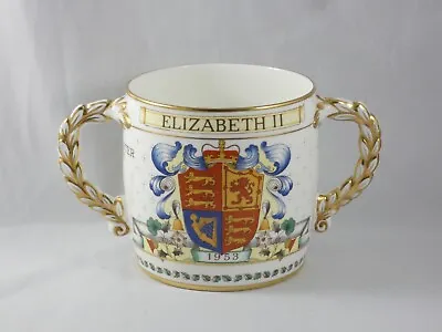 Buy Foley Queen Elizabeth II Coronation Loving Cup Bone China Commemorative 1953 • 7£