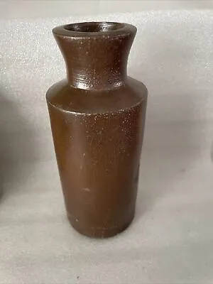 Buy Antique Ceramic Brown Stoneware Bottle Or Jar ?Decorative Collectable Original • 14.50£