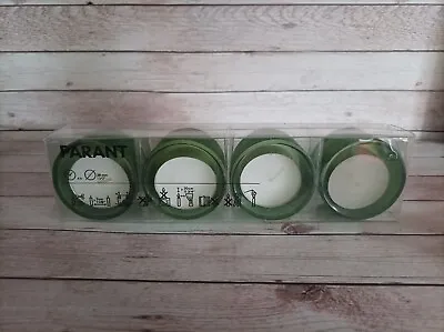 Buy Ikea Parant - Tealight Holders With Tealight Candles - Pk 4 - Green Frost Finish • 4.95£