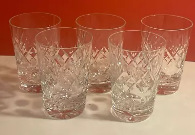 Buy Webb Corbett Crystal Georgian Flat Tumblers, Set Of 5, Vintage, Glassware • 23.99£