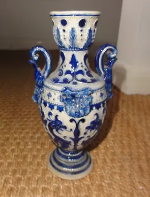 Buy German Westerwald ? Pottery Salt Glaze Twin Handle Vase • 30£