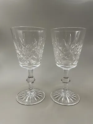 Buy Pair Of Edinburgh Crystal Claret Wine Glasses | Lomond Pattern |  6 1/8” Tall • 19.99£